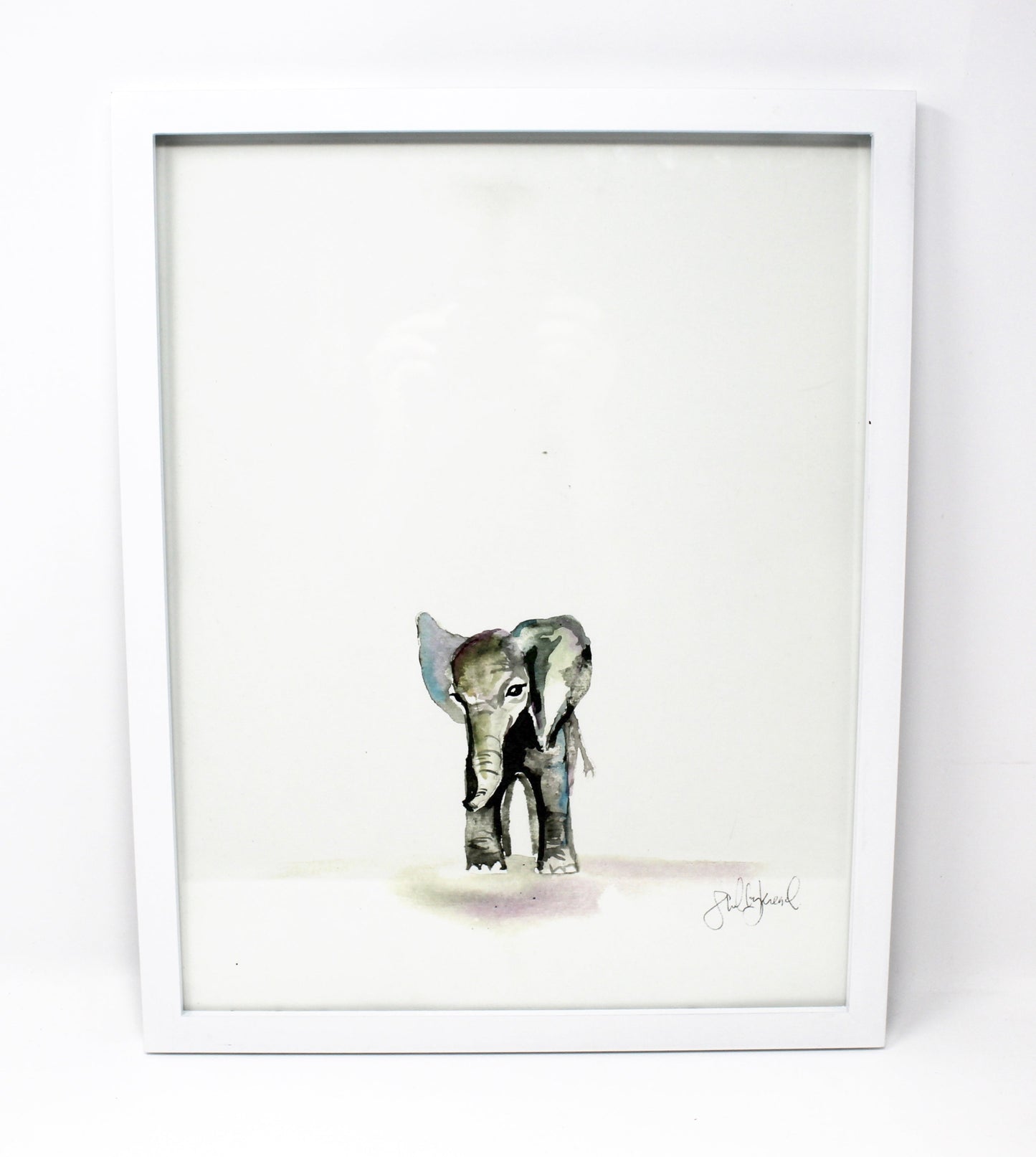 Baby Elephant Art Print 11x14in, Nursery Decor, Wall Art, Baby Animals, Safari Animals