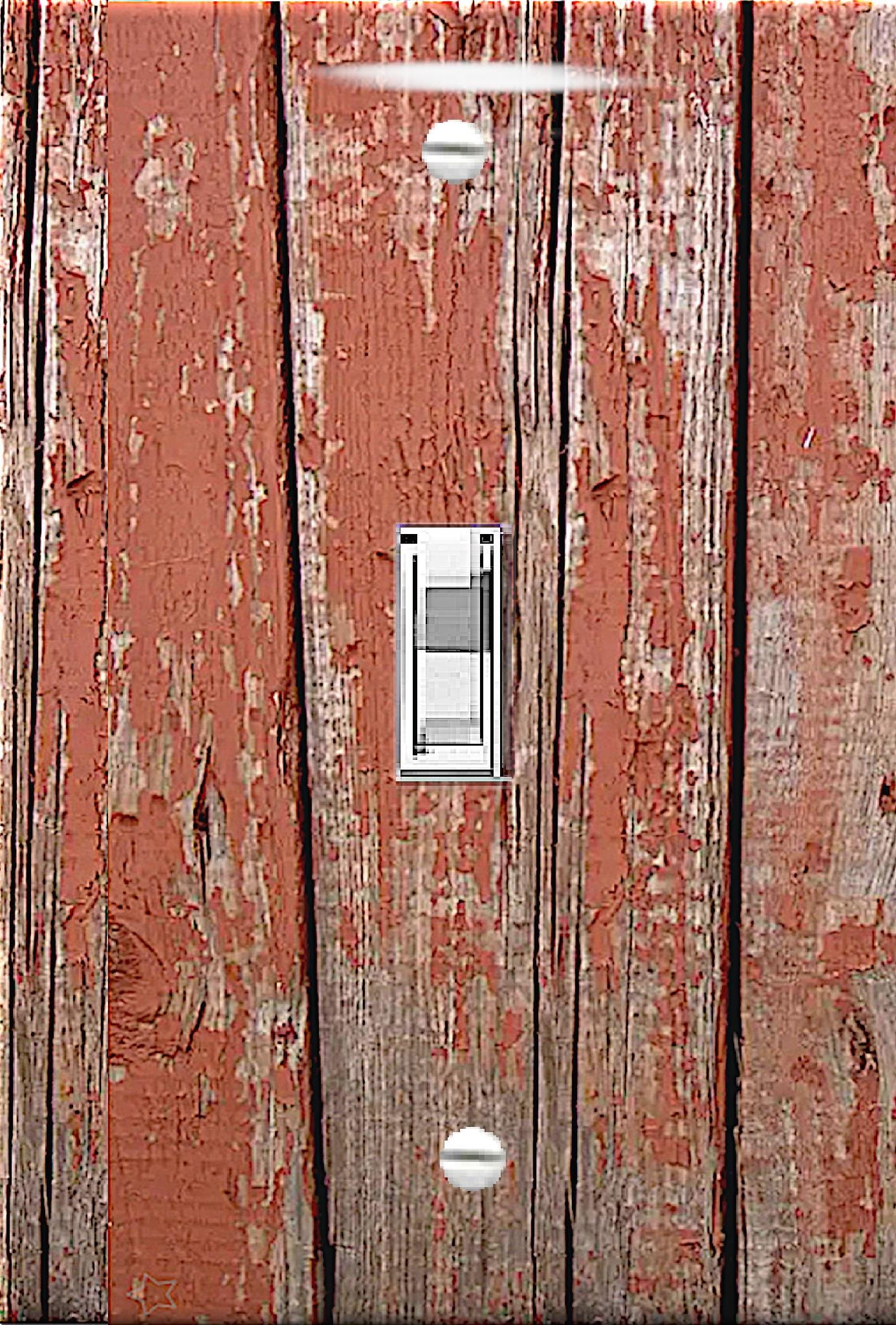 Light Switch Plate Red Weathered Barn Wood Art, Rustic Farmhouse Outlet Cover, Switchplate Cover, Outlet Wall Plate, Natural Rustic Decor