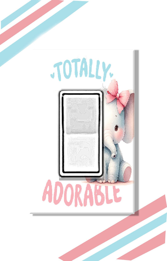 Baby Elephant Light Switch Cover, Nursery Outlet Cover, Kids Room Wall Decor, Watercolor Baby Elephant Switch Plate, Wall Plate