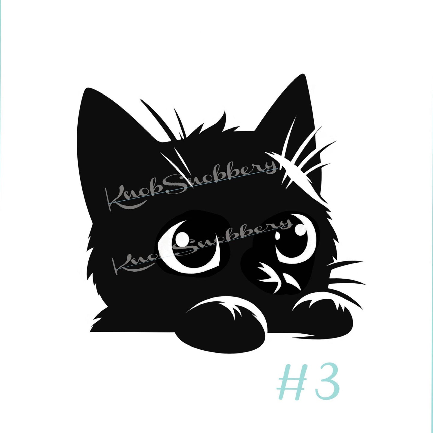 Peek-a-Boo Kitty Cat Light Switch Sticker Decal, Easy Peel-n-Stick Decorative Switch Plate Decal, Cute Vinyl Decal Removable & Damage Free