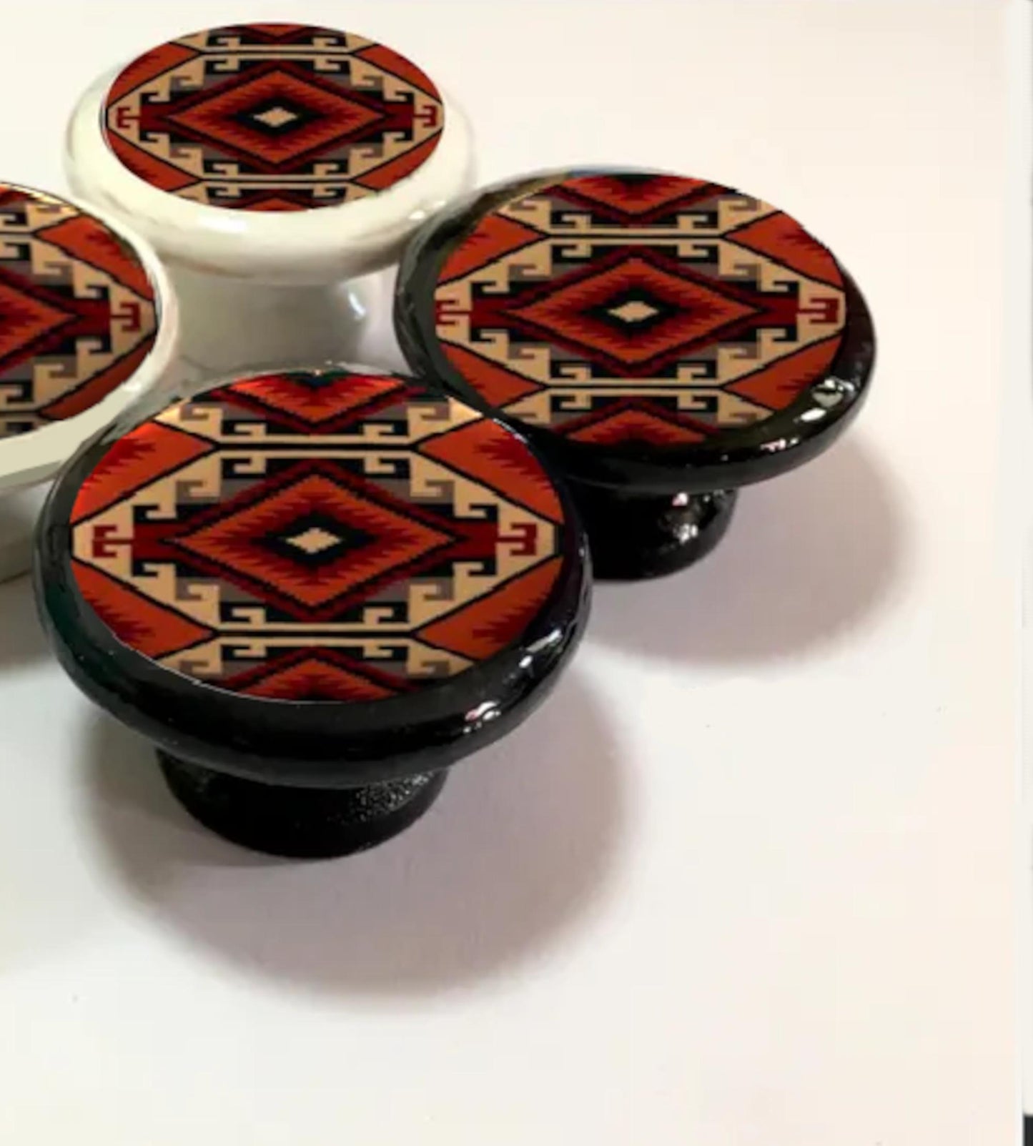 Southwest Charm: Handcrafted Cabinet Knobs, Boho Country Kitchen Decor, Drawer Knobs, Cabinet Knobs, Southwestern Aztec Dresser Knobs