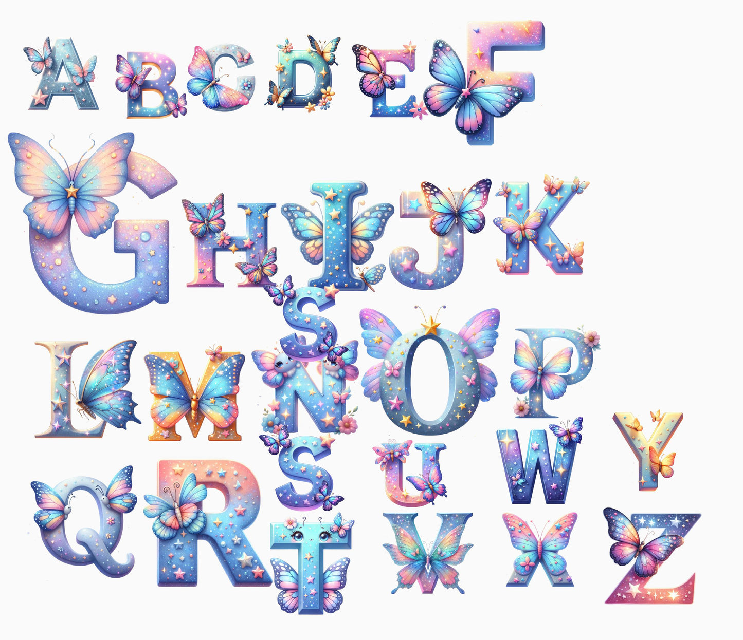 Kids' Room Butterfly Light Toggle Switch Cover - Customized Name Letters, Starry Sky Design and Butterflies, New Baby Gift, Novelty Gift