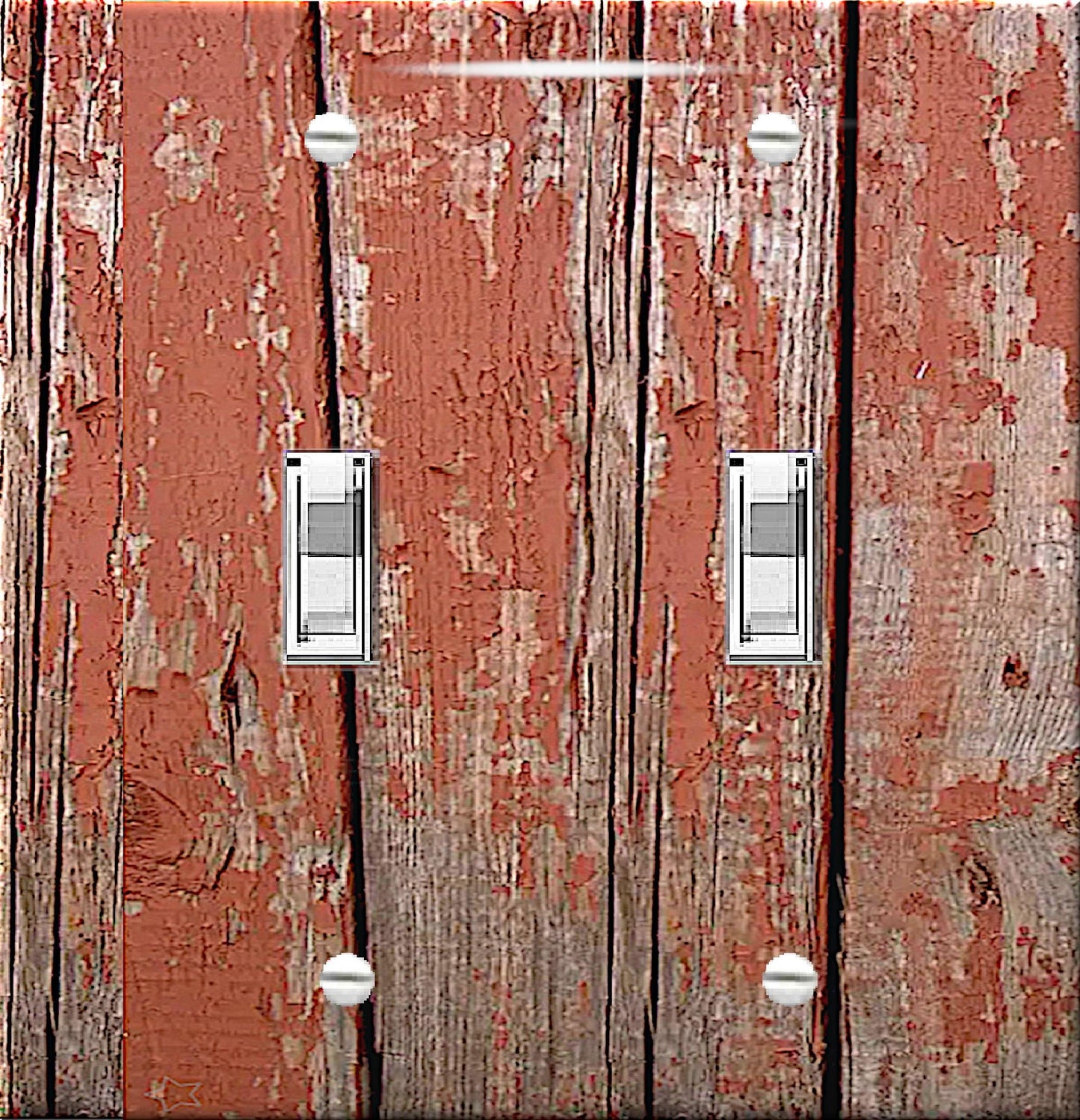 Light Switch Plate Red Weathered Barn Wood Art, Rustic Farmhouse Outlet Cover, Switchplate Cover, Outlet Wall Plate, Natural Rustic Decor