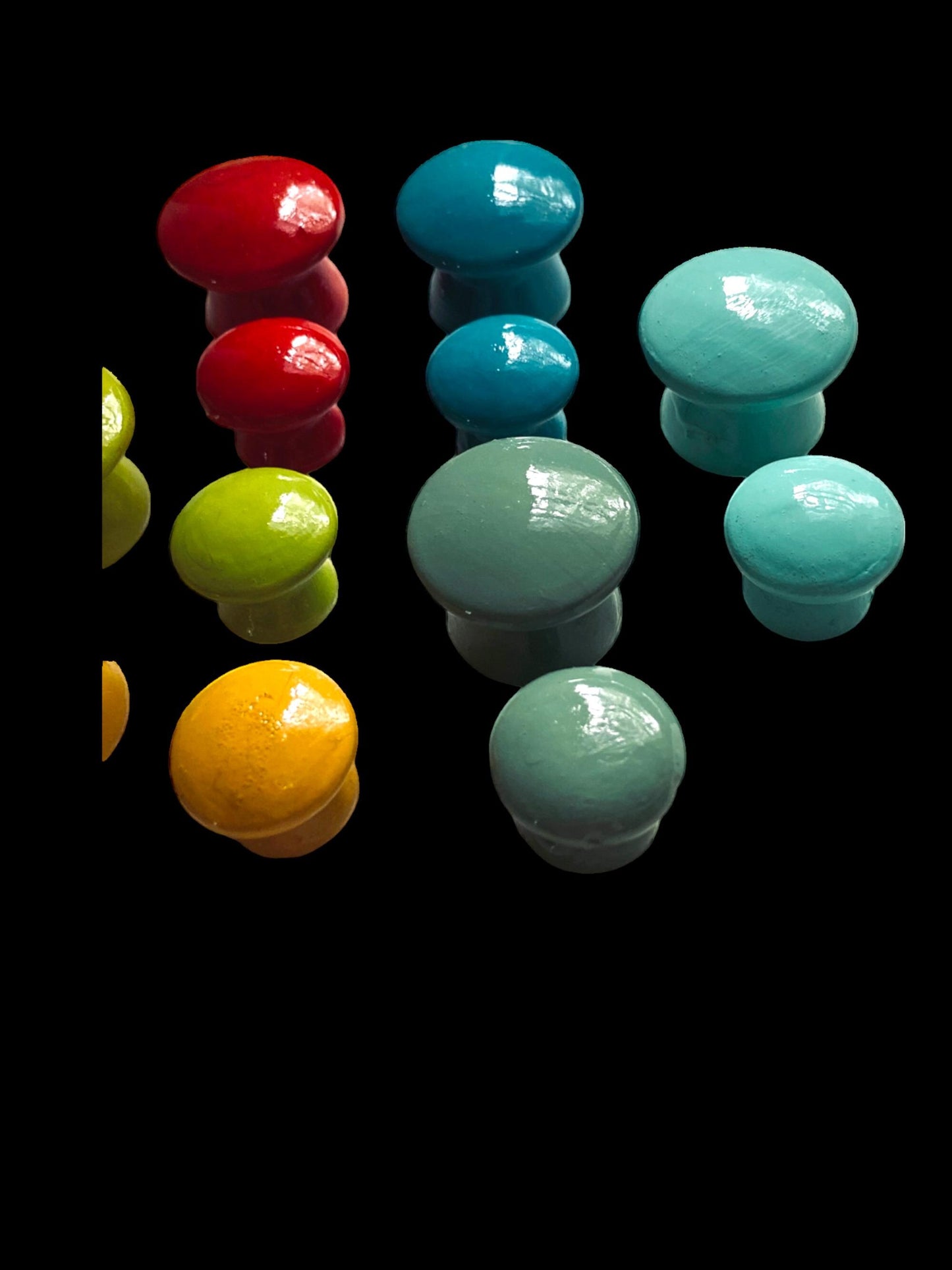 Customizable Colorful Wooden Knobs - Perfect for Drawers, Dressers & Furniture, Hand-Painted Wooden Knobs, Perfect for Any Furniture or Room