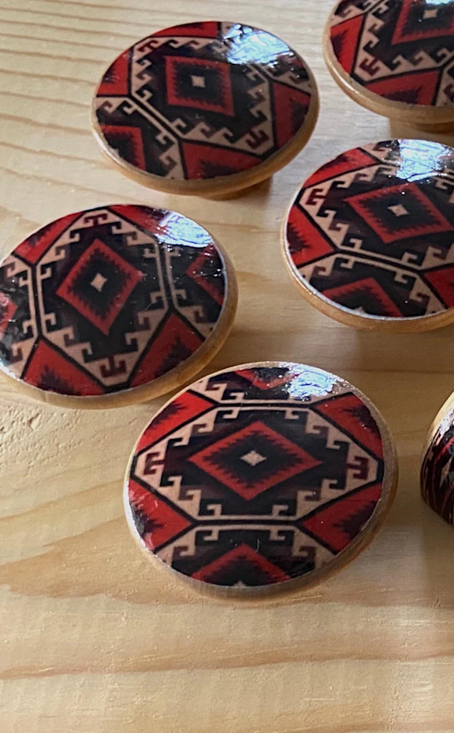 Southwest Charm: Handcrafted Cabinet Knobs, Boho Country Kitchen Decor, Drawer Knobs, Cabinet Knobs, Southwestern Aztec Dresser Knobs