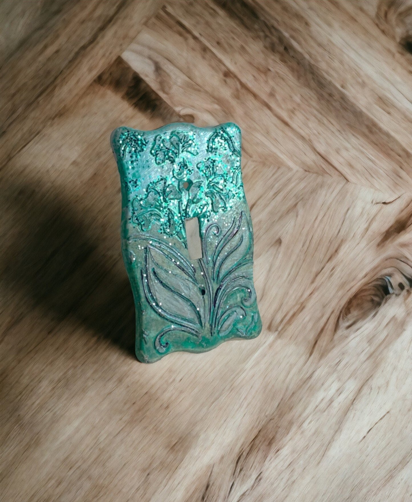Turquoise Light Switch Cover: Artisan Crafted, Ultra-Feminine Décor for Mom, Wife, Sister, Grandmother - Outlet Cover, Switch Plate
