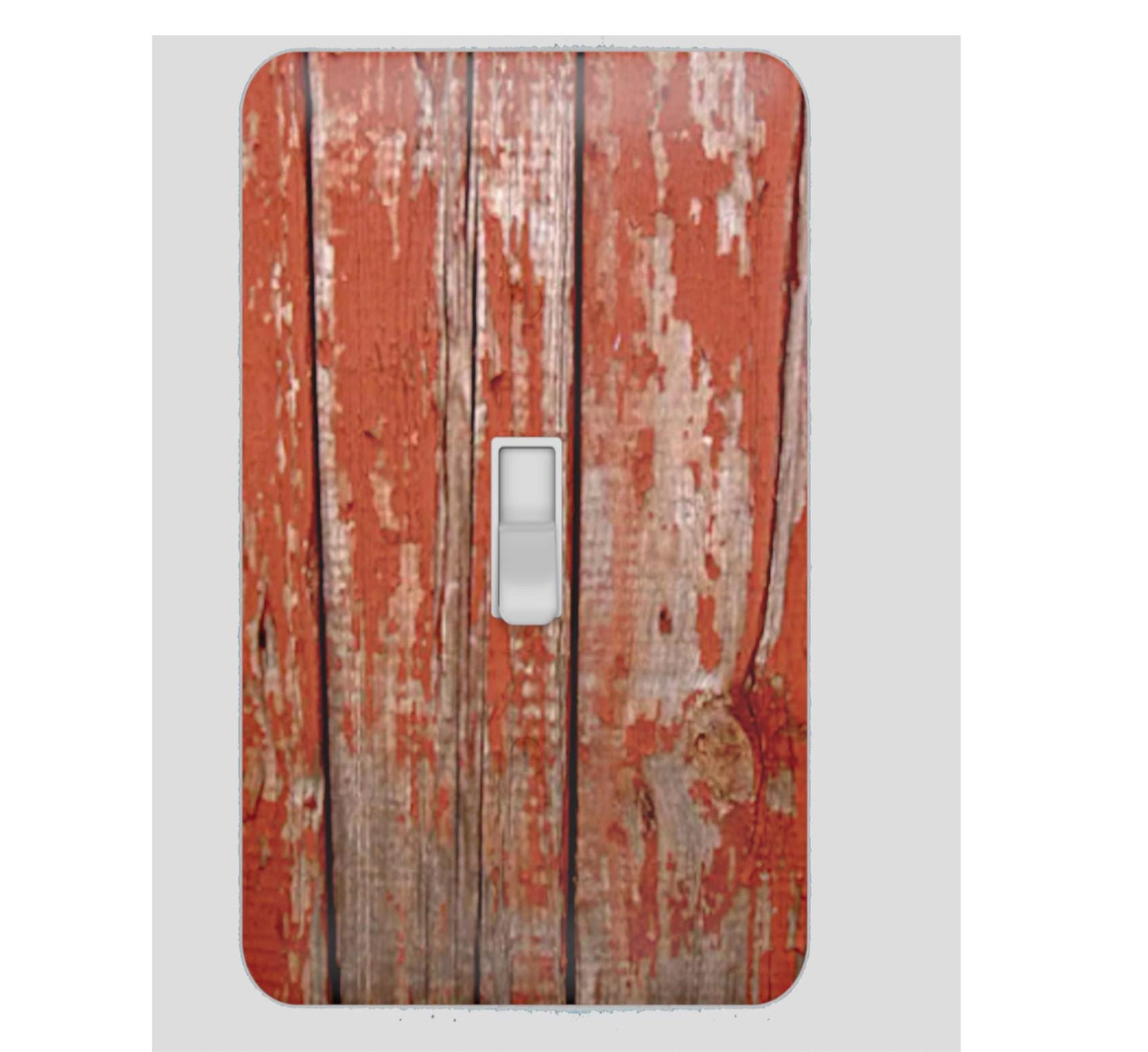 Light Switch Plate Red Weathered Barn Wood Art, Rustic Farmhouse Outlet Cover, Switchplate Cover, Outlet Wall Plate, Natural Rustic Decor