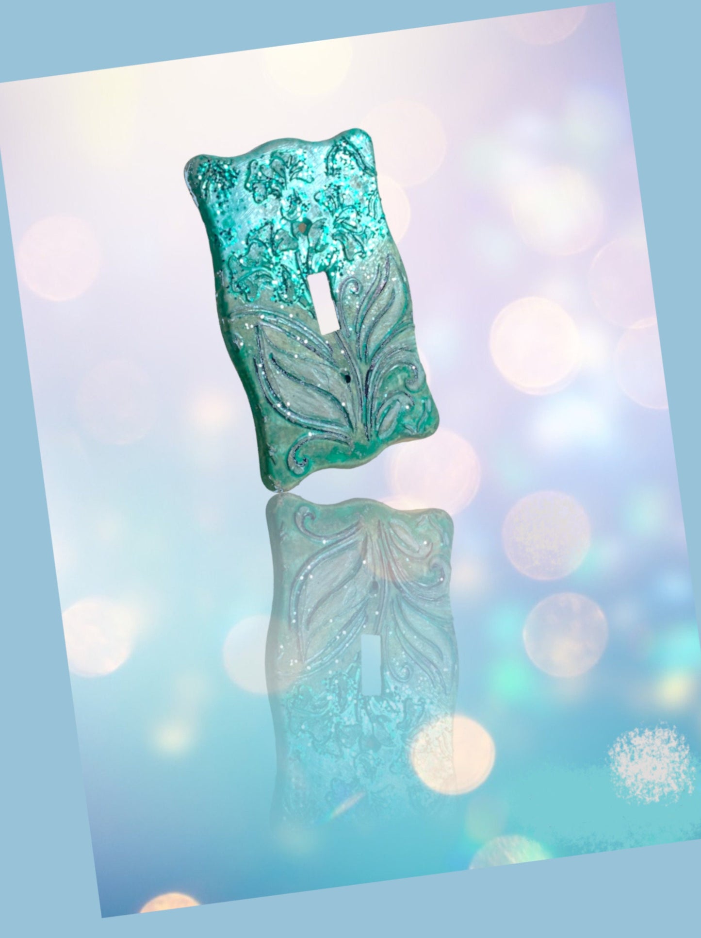 Turquoise Light Switch Cover: Artisan Crafted, Ultra-Feminine Décor for Mom, Wife, Sister, Grandmother - Outlet Cover, Switch Plate