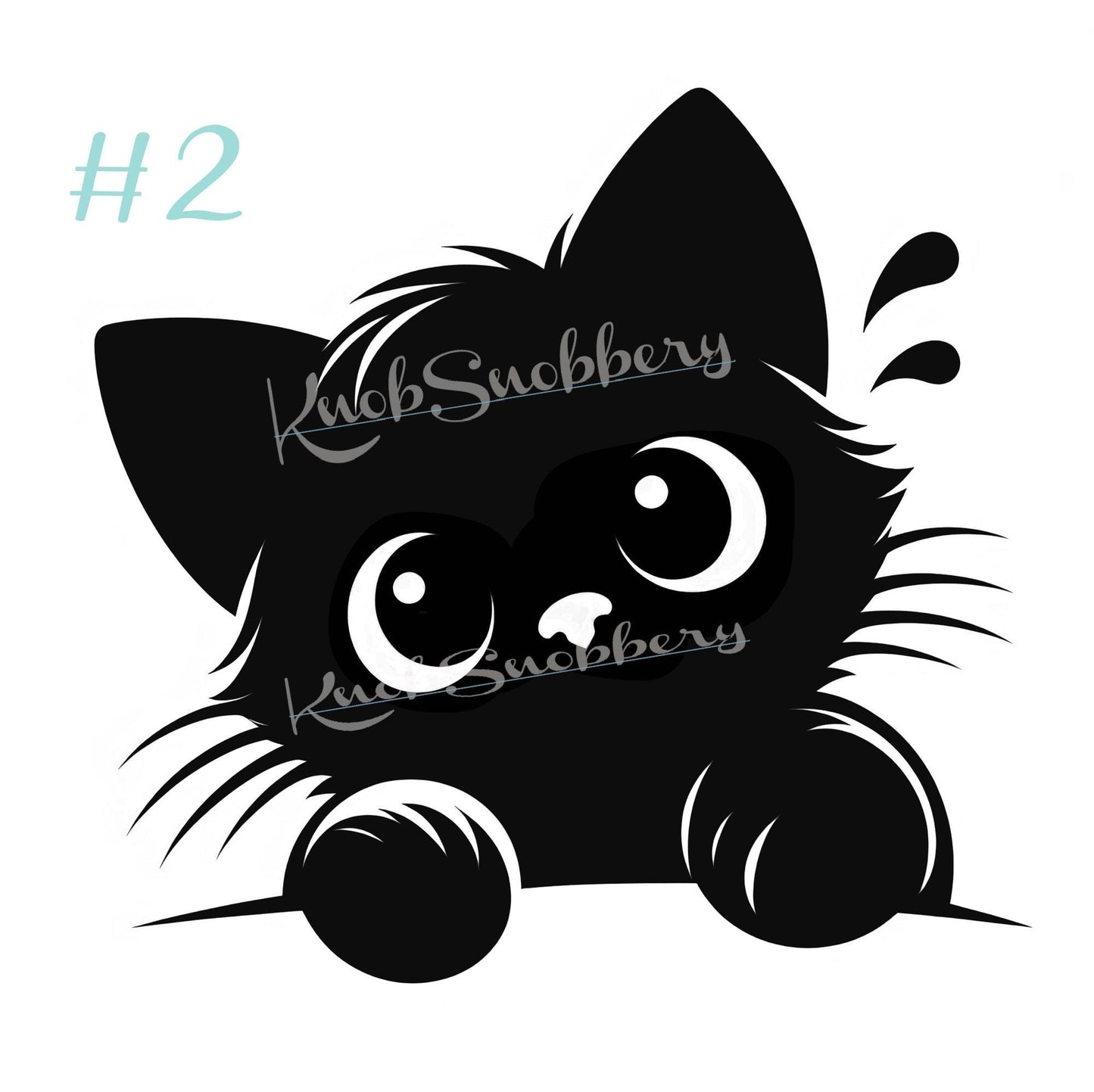 Peek-a-Boo Kitty Cat Light Switch Sticker Decal, Easy Peel-n-Stick Decorative Switch Plate Decal, Cute Vinyl Decal Removable & Damage Free