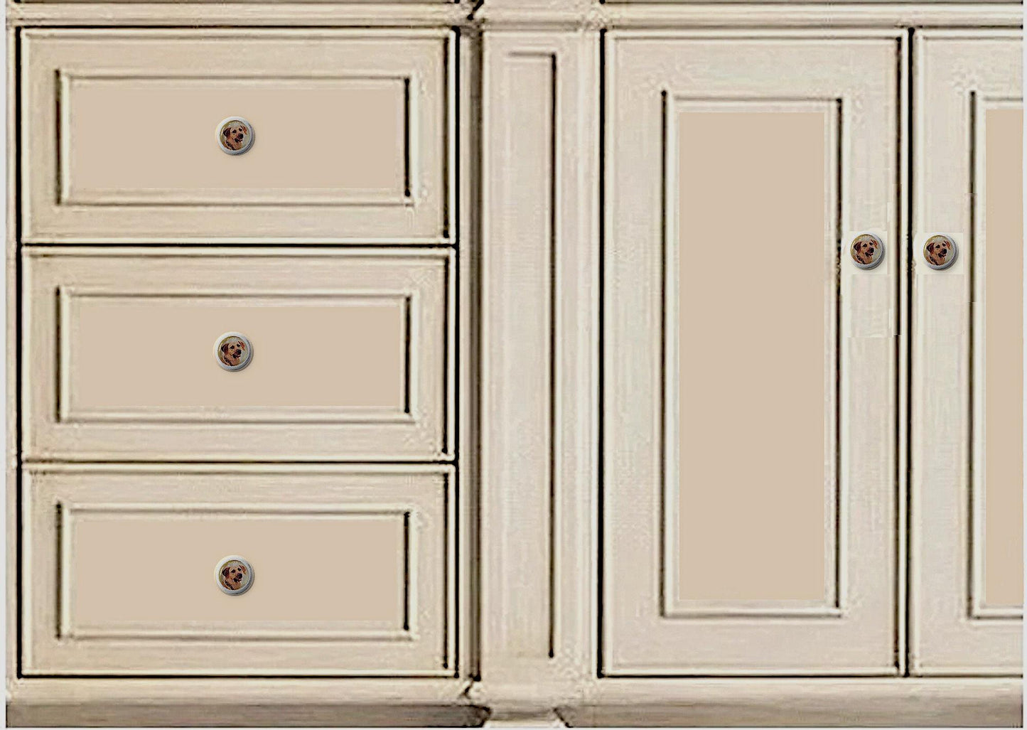 Cute Dog Lovers Knobs for Dressers, Personalized Drawers and Cabinet Doors, Kids' Room Decor, Gift Pet Lover, Veterinary Office, Pet Salon