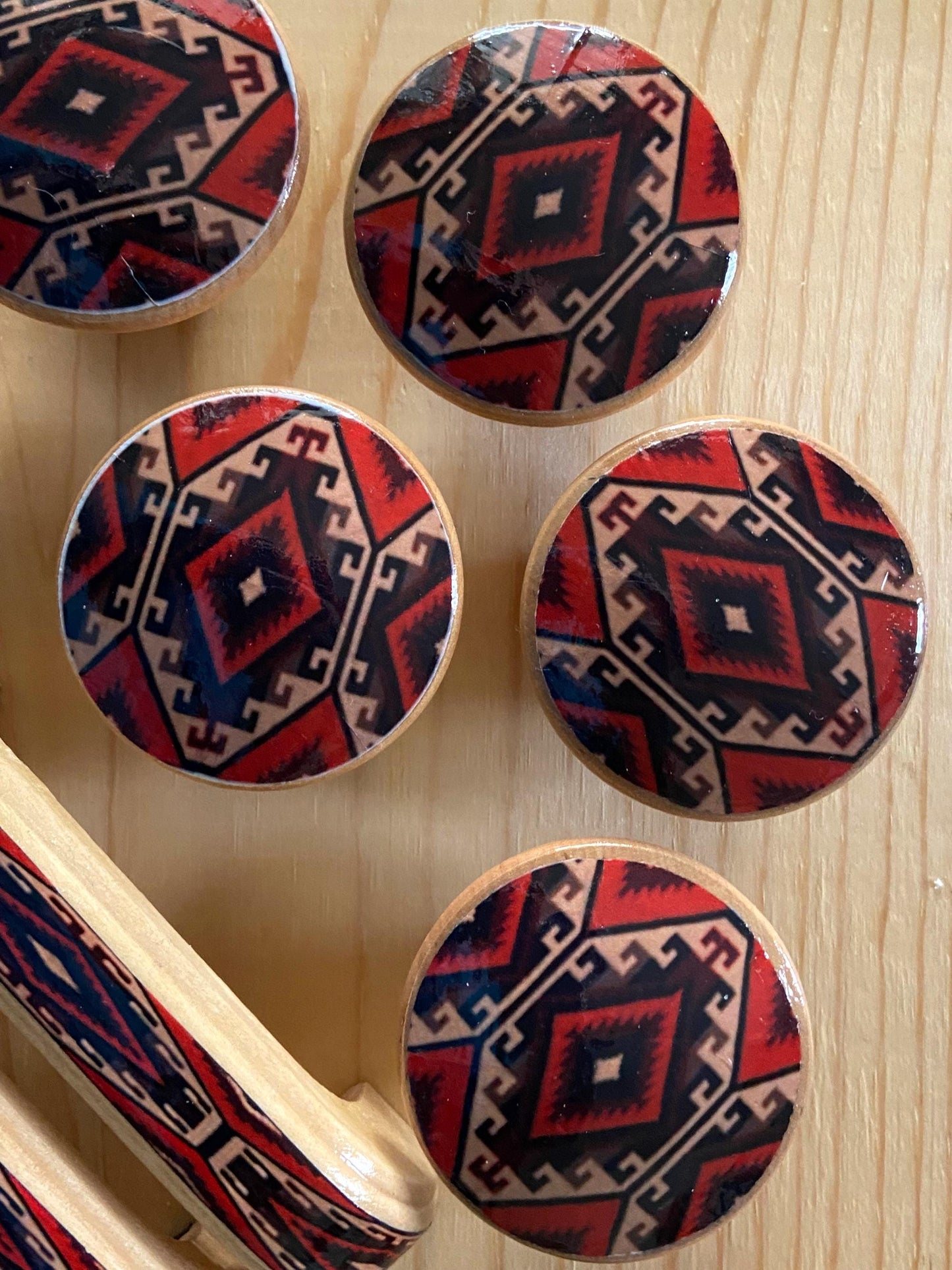Southwest Charm: Handcrafted Cabinet Knobs, Boho Country Kitchen Decor, Drawer Knobs, Cabinet Knobs, Southwestern Aztec Dresser Knobs