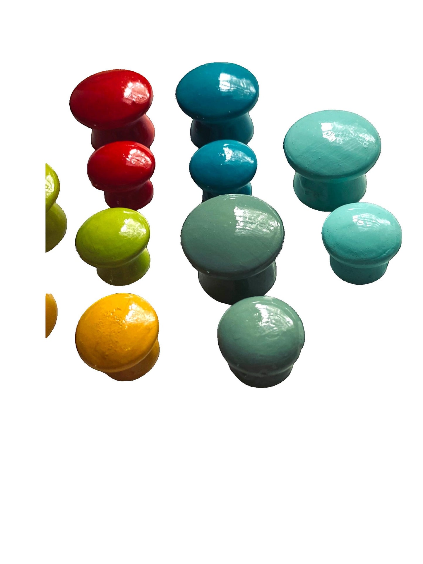 Customizable Colorful Wooden Knobs - Perfect for Drawers, Dressers & Furniture, Hand-Painted Wooden Knobs, Perfect for Any Furniture or Room