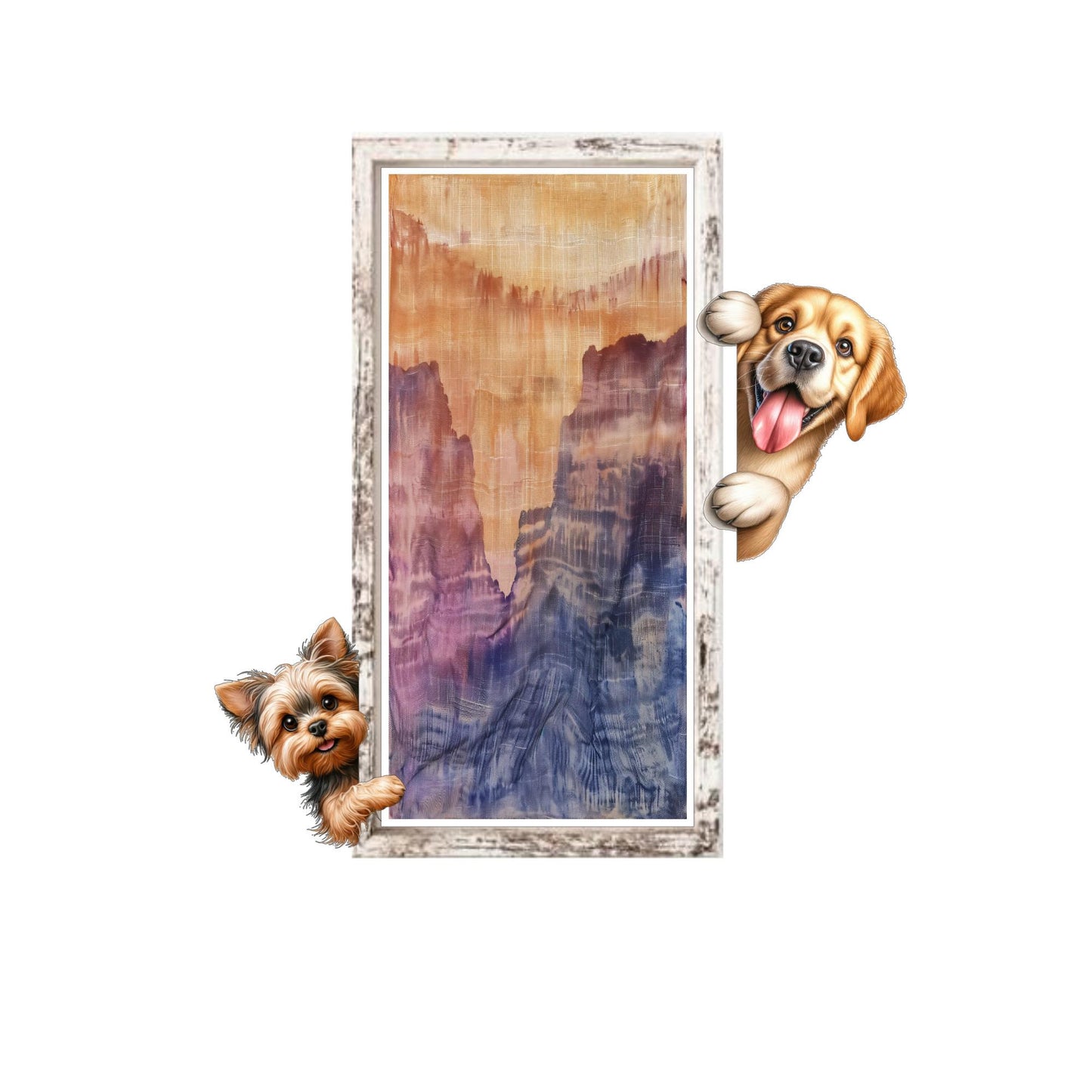 Cute Peeking Dog & Cat Stickers – Funny Pet Decals for Laptops, Tumblers, Notebooks, Car Windows – Easy Peel-and-Stick Vinyl Sticker Set