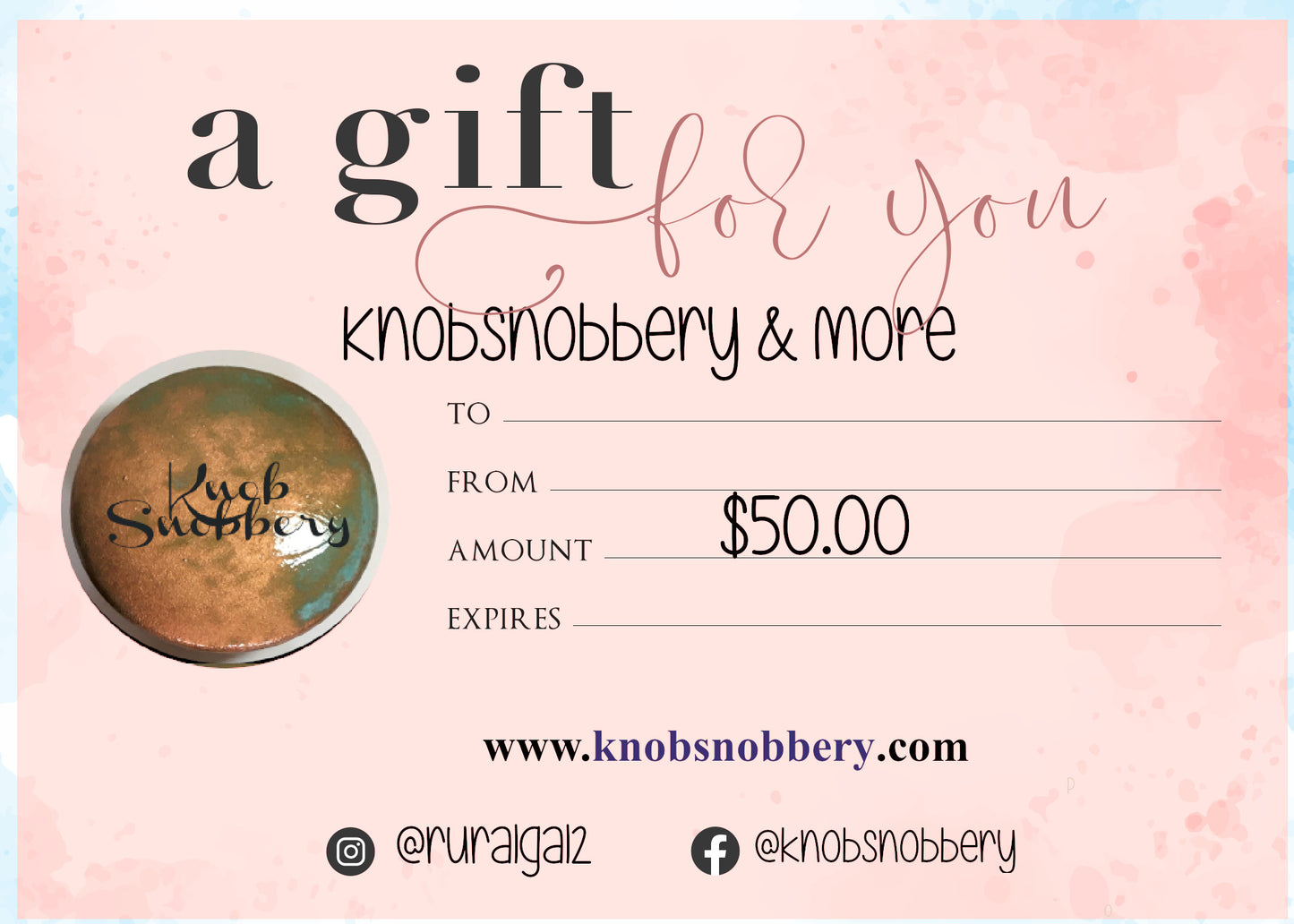 No Expiration Gift Card – Digital Gift Certificate – Instant Download – E-Gift Card for Any Occasion